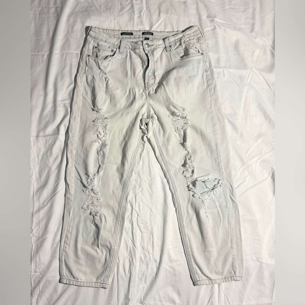 Wild Fable Light Blue Distressed Straight Leg Jeans Size 12 - Picture 2 of 7